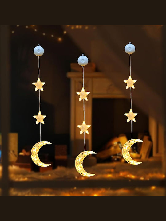 Weihnachtsfiguren Weihnachtsbeleuchtungsdekoration Saugnäpfe Sterne Mond LED