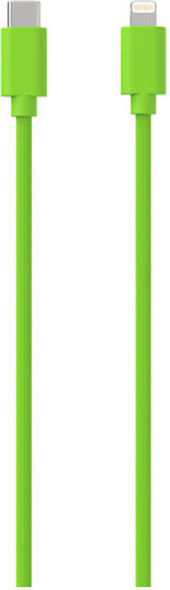 Jaym Cablu De Încărcare Rapidă Lightning La USB-C Pd 3a Charge Sync Pop Collection 1.5m Verde