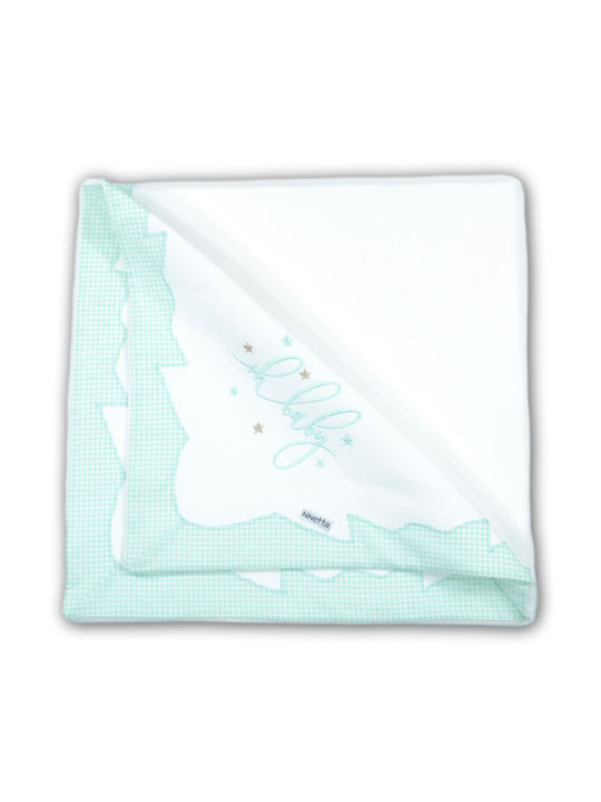 Ninetta Bebe Прегръщаща Пелена Пике Тюркоазен 90x90см.