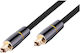 Avizar Braided Nylon Optical Audio Cable Gold Plated Connectors 2m Black