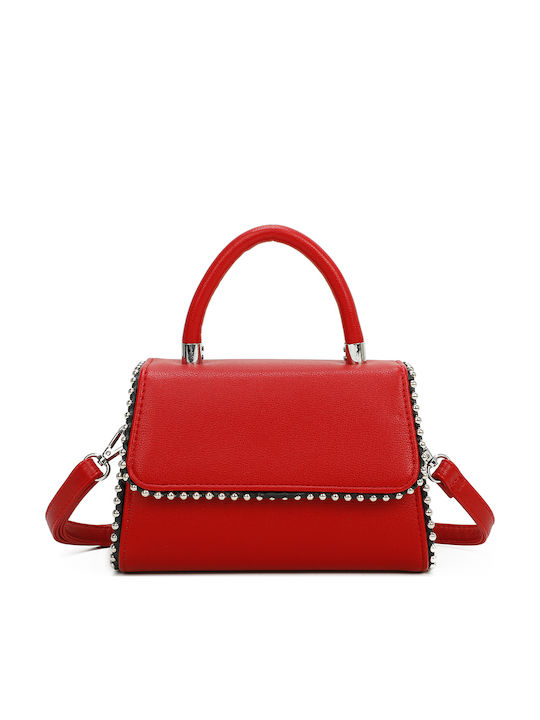 Gallantry Handtaschen Eleganz Mit Nieten Rote Damenhandtasche