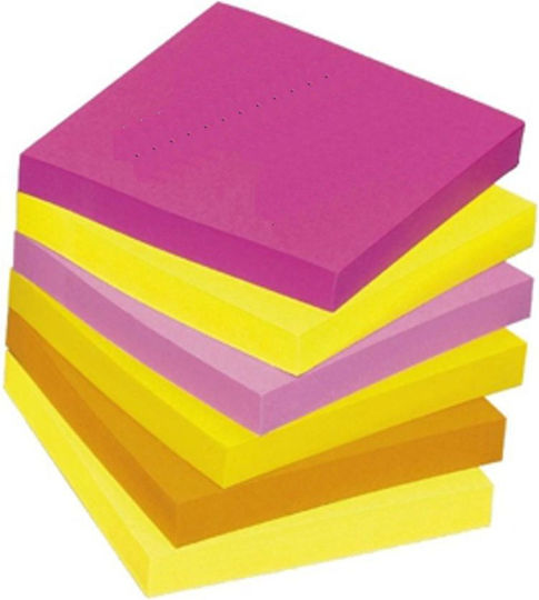 Αυτοκόλ Κύβος 75x75mm 400 Φύλ Νέον Χρώμ