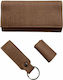 Dino Rossi Handmade Tobacco Pouch Set Jean Pattern Brown By Bk Made In Greece