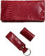 Dino Rossi Handmade Tobacco Pouch Set Snake Pattern Synthetic Black By Anna's Made In Greece