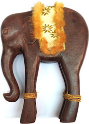Decorațiune Din Lemn Masiv Handmade Elefant 20 Centimetri
