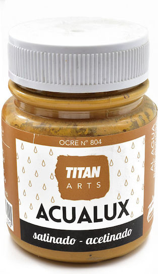 Νερού Σατινέ Ζωγραφική & Χειροτεχνίες Aqualux Titan Arts Satinado 75ml Ocre No804