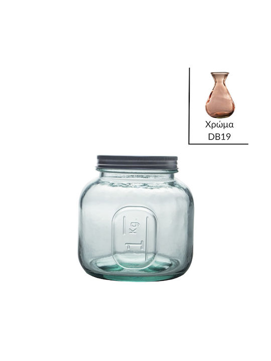 Vidrios San Miguel General Use Glass Vase with Lid Pink 1000ml 1 Piece