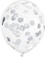 Set of 6 Balloons Latex Transparent Round 30cm