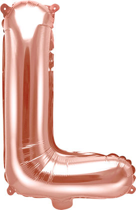 Balloon Foil Letter L Rose Gold 35cm