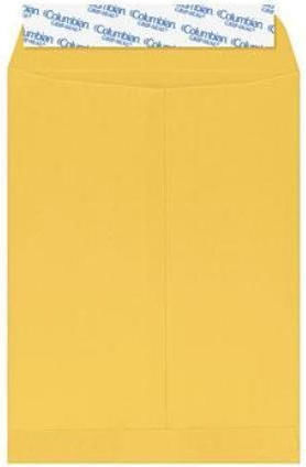 Envelope Bag Type with Adhesive 1pcs in Yellow Color