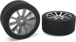 Team Corally Attack Foam Tires 1/10 Gp Touring 40 Shore 30mm Rear Carbon Rims 2 Pcs Team Corally