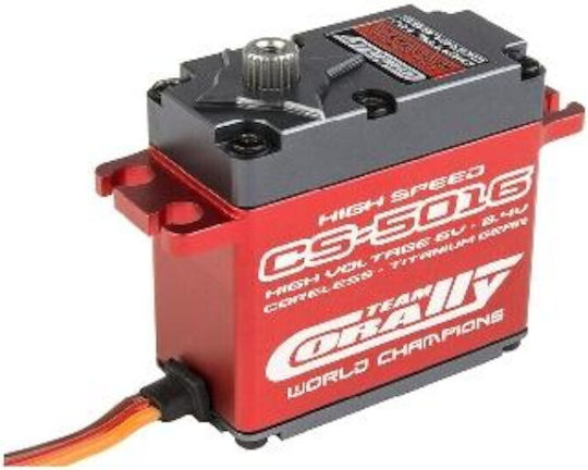 Team Corally Cs-5016 Hv Високоскоростен Серво с Високо Напрежение Безчетков Мотор Титаниева Предавка С Лагери Пълна Сплавена Кутия Team Corally