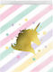 Plastic Bag for Gift with Theme "Unicorns" Multicolored 16.5x22.2cm. 10pcs