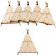Σκηνη Ινδιανου Ξυλινη 5cm Σετ/6 Φυσικη