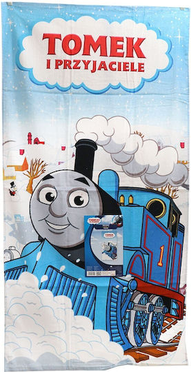 Thomas Friends Τόμας Τρενάκι Παιδική Βαμβακερή Πετσέτα Θαλάσσης 70x140εκ Tomek021 Γαλάζιο