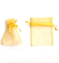 Săculeț Din Organza Cu Panglică 10cm X 7.5cm Se...