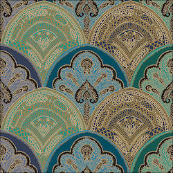 Decoupage Serviette 1 Stück Petrol Damast Tapete