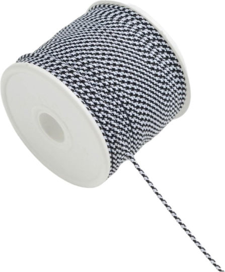 Kyriacou Matt Colored Laces 2mmx40m White-Black Kobxxxxx-xx2x40-0106xx
