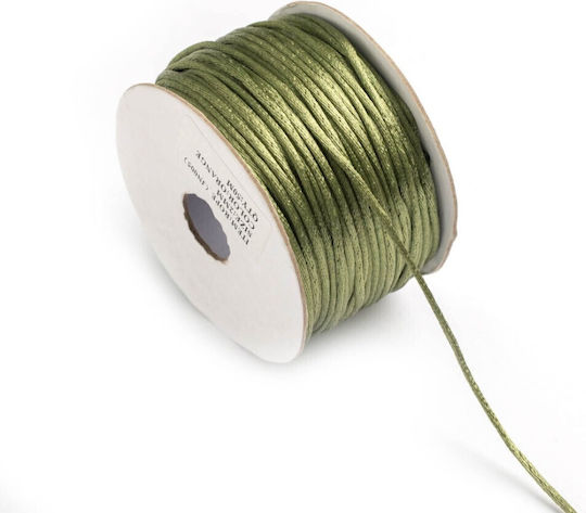 Satin Mouse Tail Lace 2mm 50m Mstxxxxx-xx2x50 Olive