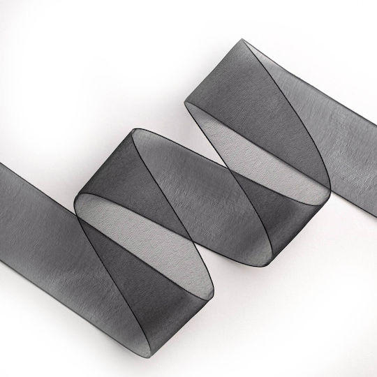 Organza Ribbon Soft Thin Stiff 38mm 50m Orgxxxxx-xx38x50 Black