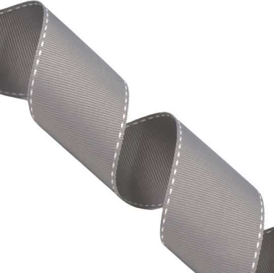 Gro Satin Double Face Ribbon 38mm 50m Gray