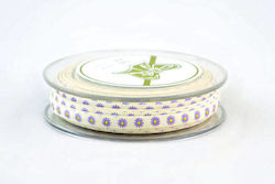 Bandă Bumbac Floral Lila 6mm