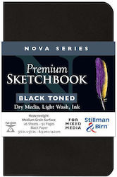 Stillman & Birn Sketch Pad Mixed Media Nova 46 Black Sheets Cold Pressed 9x14cm 150gr