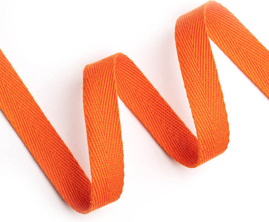 Fakarola Cotton Ribbon 15mm 50m Orange