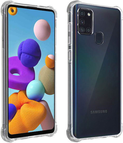 Cover Galaxy A21s Flexible Shock Absorbent Reinforced Corners Akashi Clear