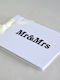 Wedding Wish Book 29x21cm Mr & Mrs White Ribbon