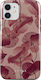Burga Hülle iPhone 11 Elegantes Zartes Kussmuster Burgund