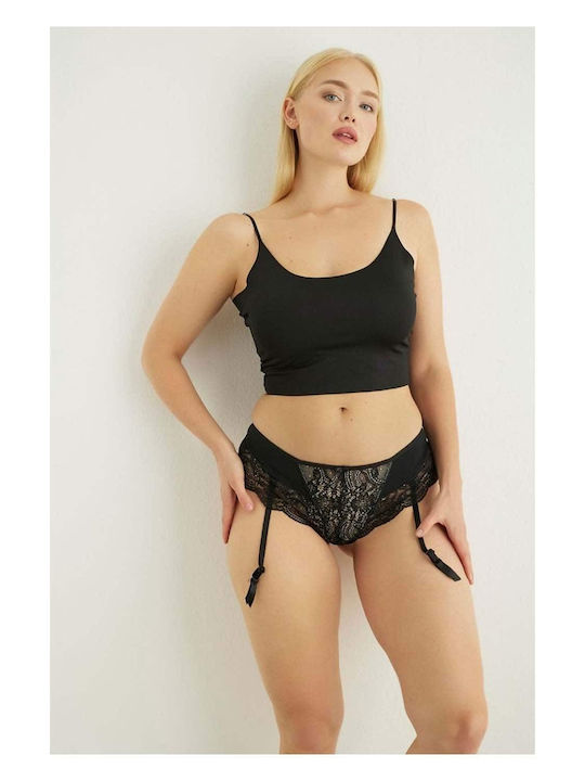 Women's String Pantyhose W22 Norddiva Lina Black
