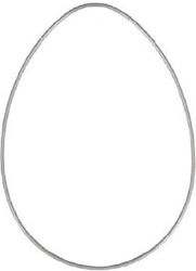 Metallischer Ring 20cm Form Ei