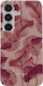 Burga Case Samsung Galaxy S24 S25 Elegant Tender Kiss Pattern Burgundy