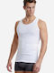 Tricou De Corp Din Bumbac Pentru Bărbați Fără Mâneci-4833832538 Alb