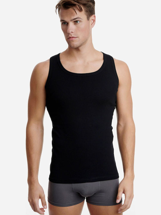 Tricou De Corp Din Bumbac Pentru Bărbați Fără Mâneci 7574432529 Negru