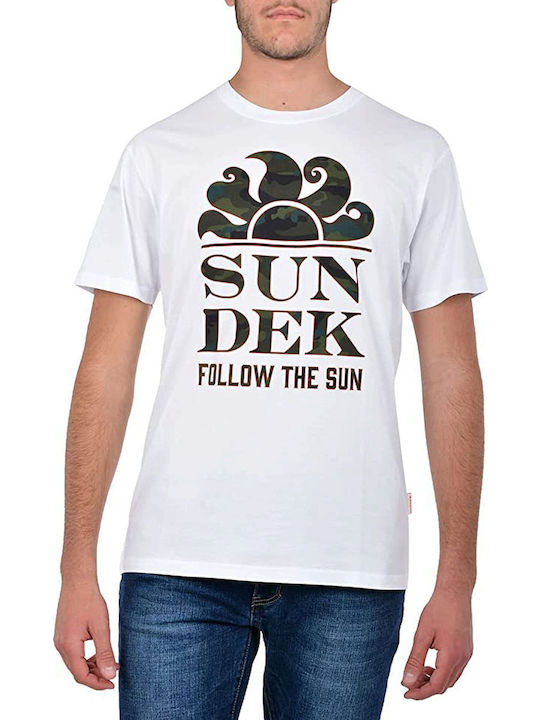 Μπλούζα Κοντομάνικη Sundek Logo M026tej7853-white Ανδρικό
