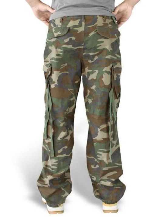Παντελονι Surplus Vintage Fatigue Woodland Camo