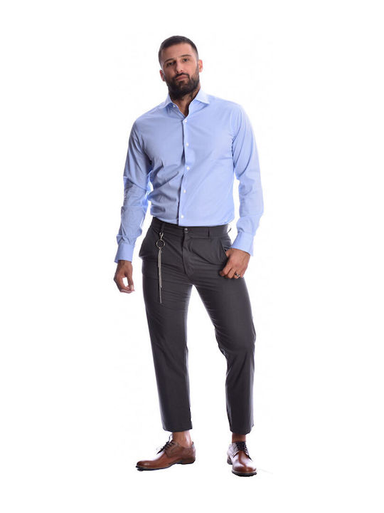 Graue Stoffkarierte Herrenhose