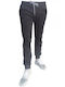 Luciano Faketti Chinos Trousers Cuffed Soft Fabric Very Warm Winter Stretch Cotton 95% Lycra 5% Black
