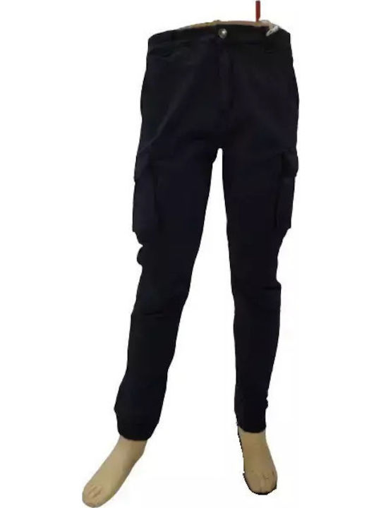 Oxygen Ανδρικό Μπλε Νατικό Cargo Παντελόνι 40918-navy