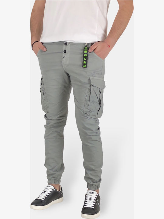 Ανδρικό Λεπτό Cargo Παντελόνι Back 2 Jeans N16 Γκρι