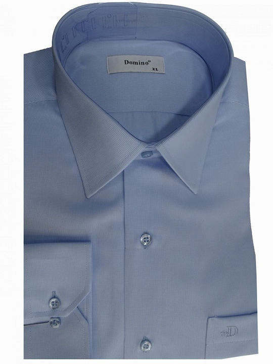 Suit Shirt Tie Greek Tailoring King Size Light Blue