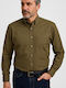 Luciano Faketti Men's Flannel Winter Shirt 100% Cotton Beige