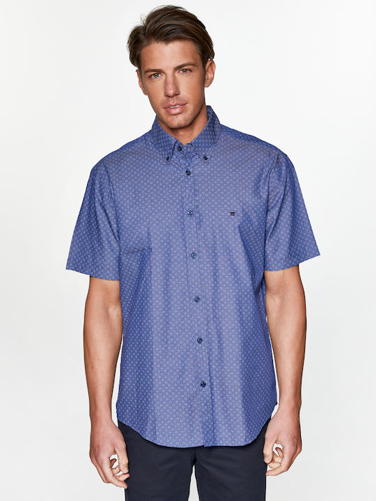 Redgreen Short Sleeve Shirt & Micro Patterns Andrew Blue