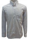 Luciano Faketti Men's Striped Shirt Cotton 100% Luciano Faketti Gray