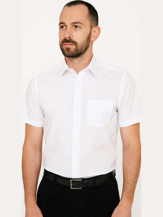 Luciano Faketti Men's Shirt Short Sleeve White