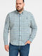 Luciano Faketti Checked Shirt Pocket Blue
