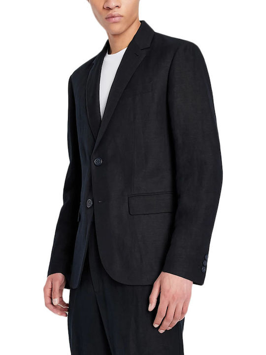 Single Breasted Blazer Men Armani Exchange Μπλε 8nzg15-znfnz-1583