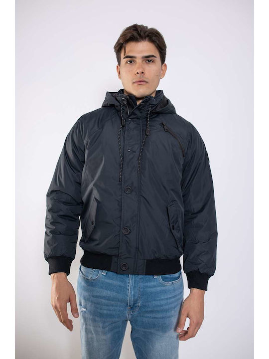Manager Men’s Regular Fit Polyester Winter Jacket 601 Manousos Black